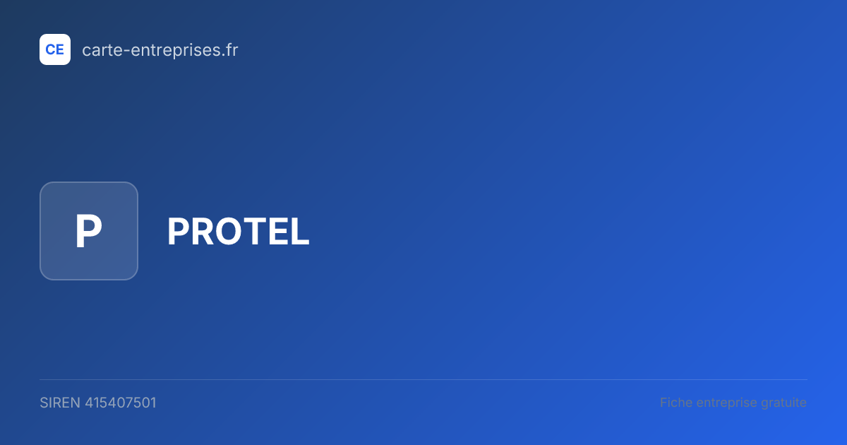 PROTEL — 415407501 — fiche entreprise