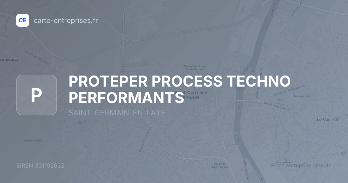 PROTEPER PROCESS TECHNO PERFORMANTS — 331102632 — fiche entreprise