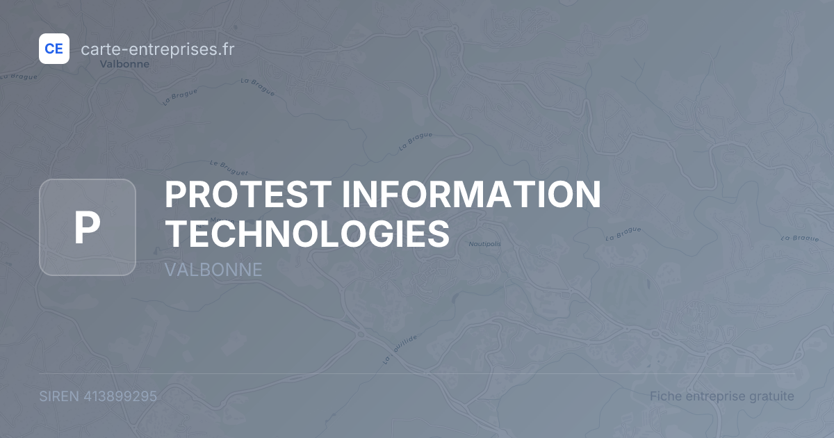 PROTEST INFORMATION TECHNOLOGIES — 413899295 — fiche entreprise