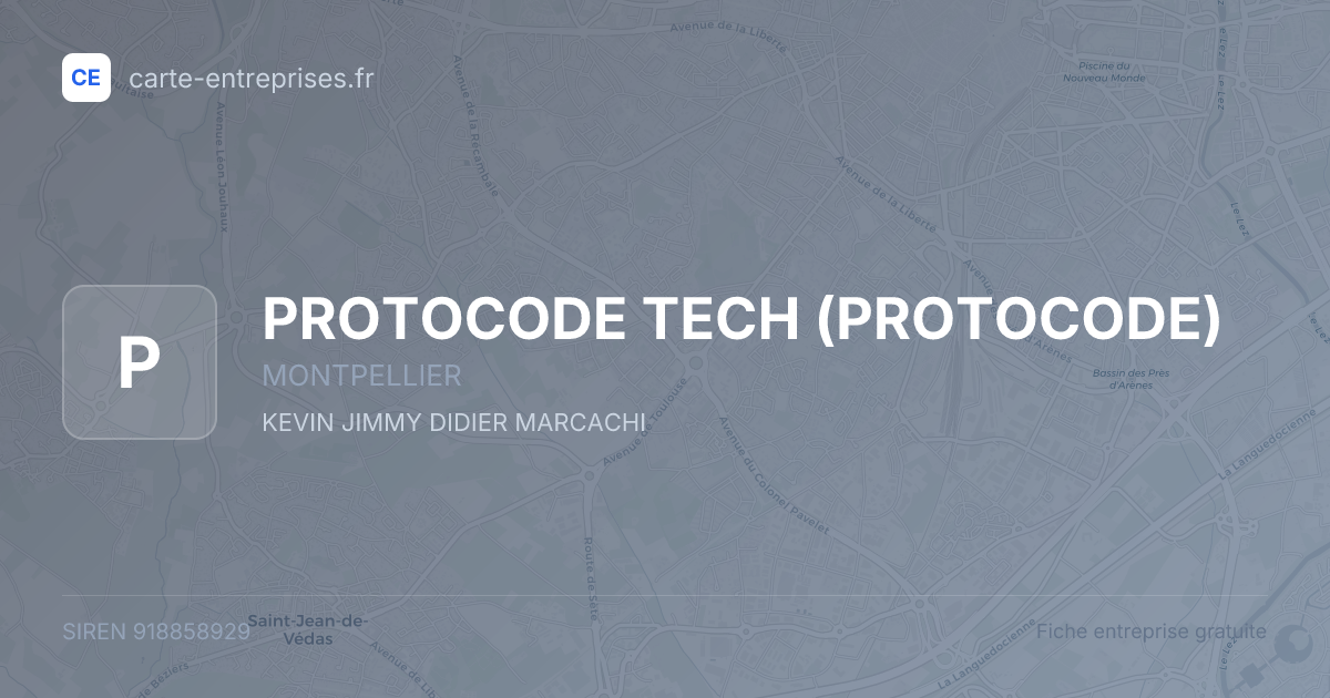 PROTOCODE TECH (PROTOCODE) — 918858929 — fiche entreprise
