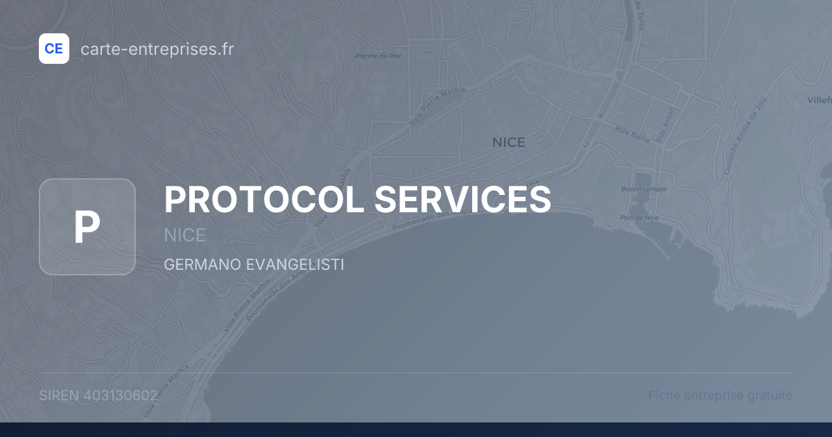 PROTOCOL SERVICES — 403130602 — fiche entreprise