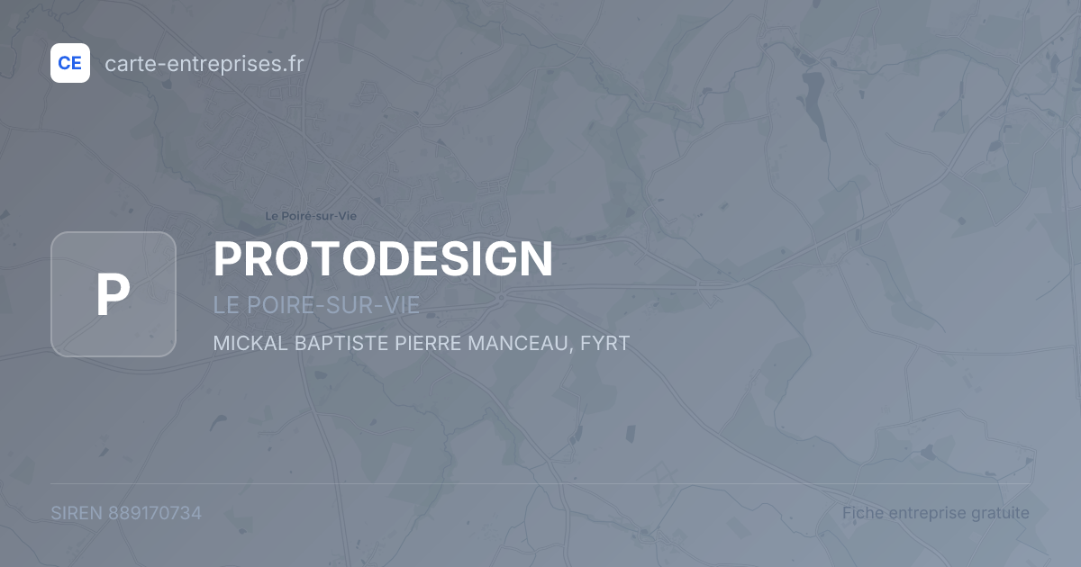 PROTODESIGN — 889170734 — fiche entreprise
