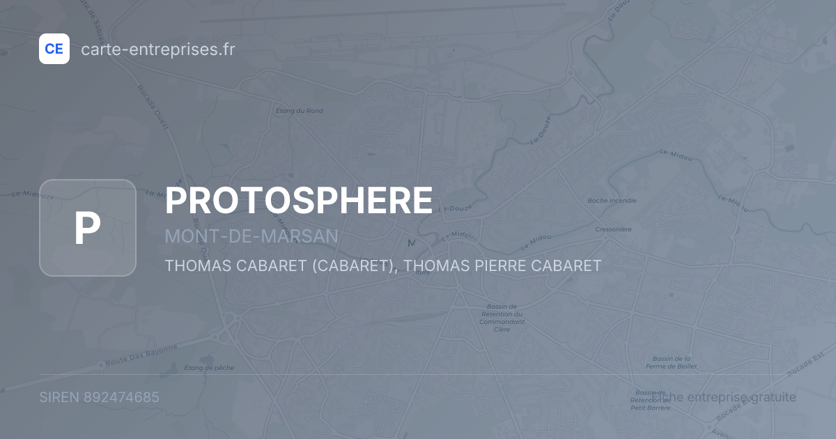 PROTOSPHERE — 892474685 — fiche entreprise