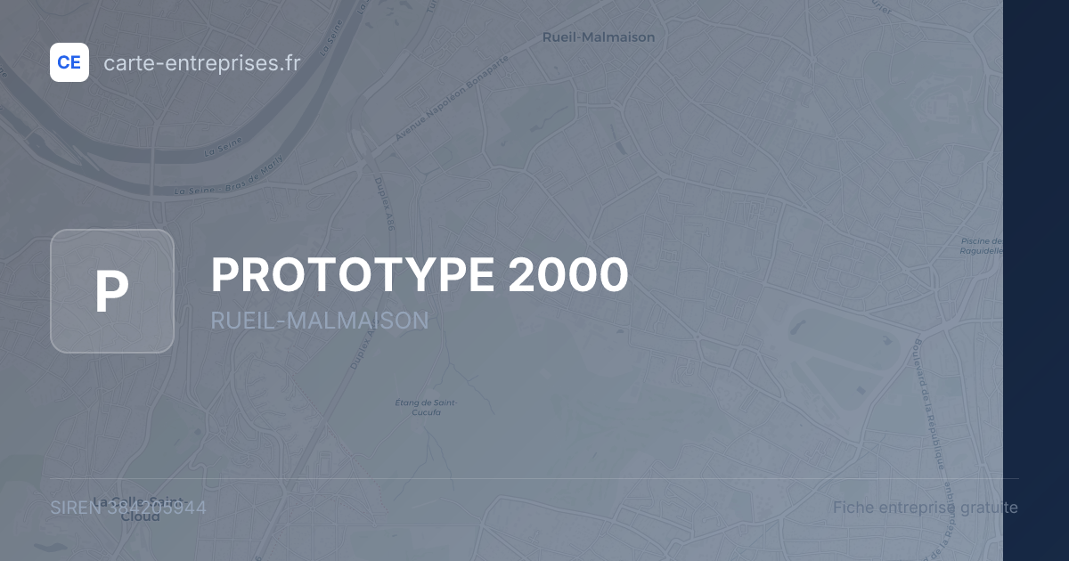 PROTOTYPE 2000 — 384205944 — fiche entreprise