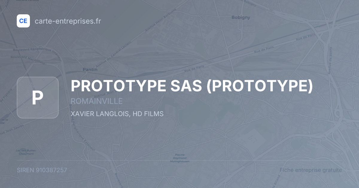 PROTOTYPE SAS (PROTOTYPE) — 910387257 — fiche entreprise