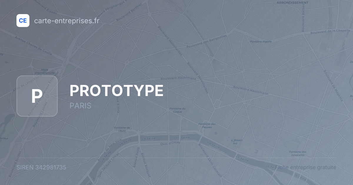 PROTOTYPE — 342981735 — fiche entreprise