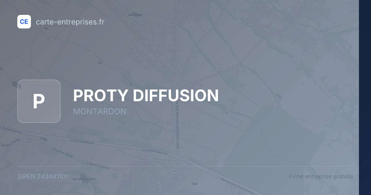 PROTY DIFFUSION — 343441101 — fiche entreprise