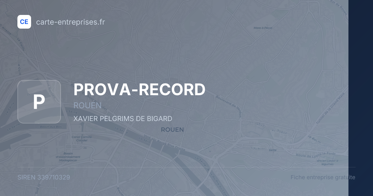 PROVA-RECORD — 339710329 — fiche entreprise