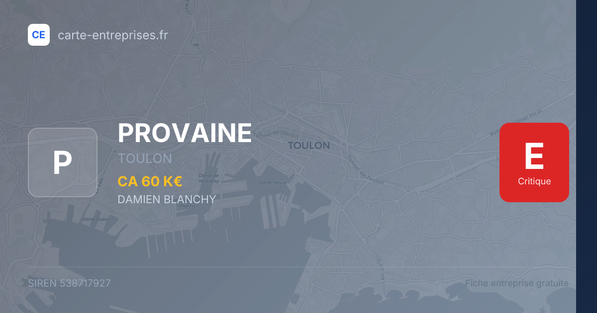 PROVAINE — 538717927 — fiche entreprise