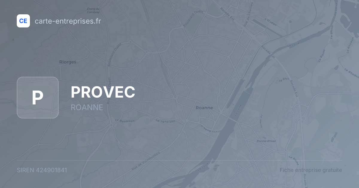 PROVEC — 424901841 — fiche entreprise