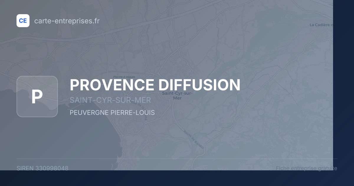 PROVENCE DIFFUSION — 330998048 — fiche entreprise