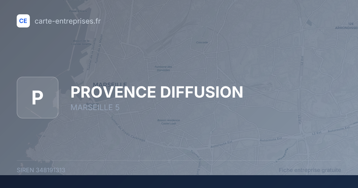 PROVENCE DIFFUSION — 348191313 — fiche entreprise