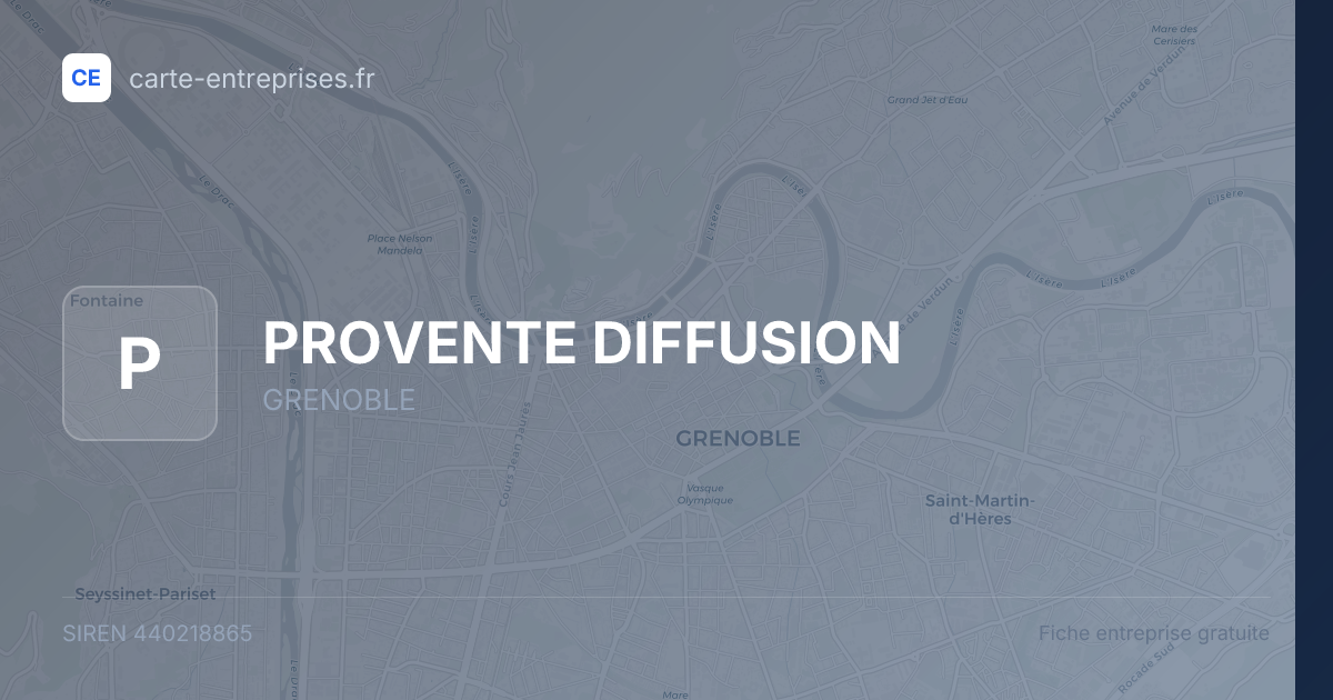 PROVENTE DIFFUSION — 440218865 — fiche entreprise