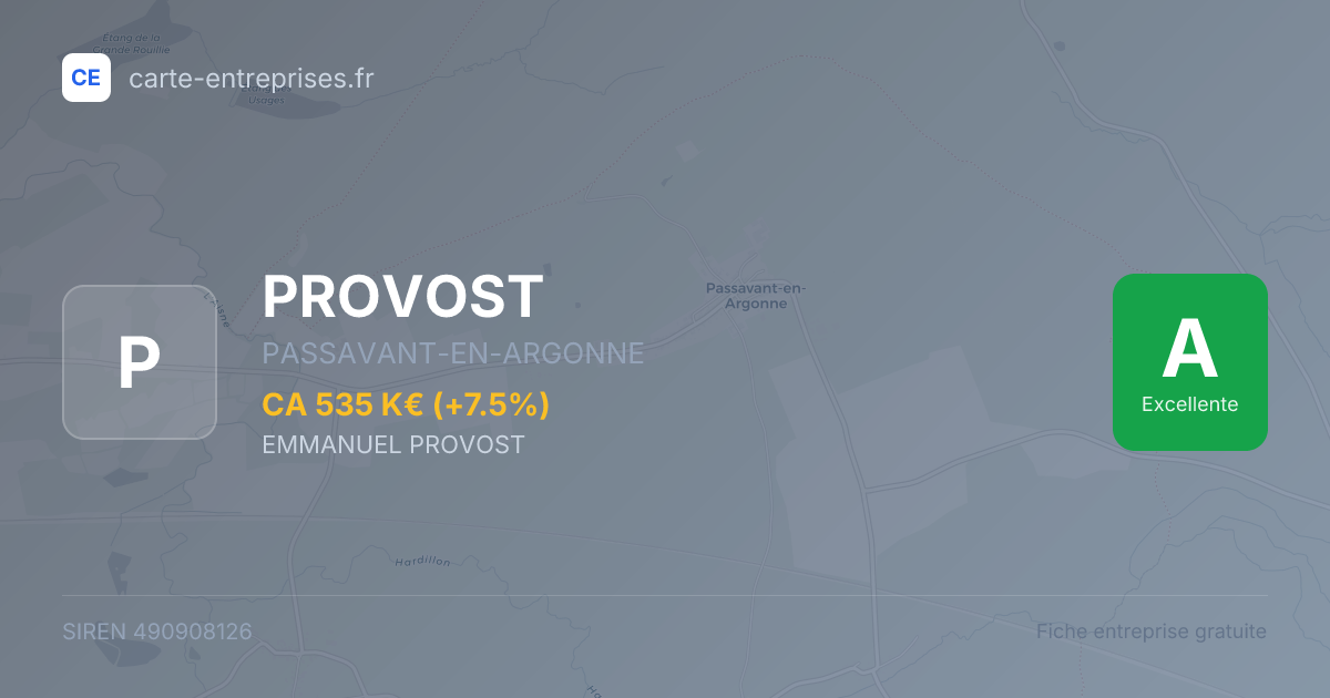 PROVOST — 490908126 — fiche entreprise