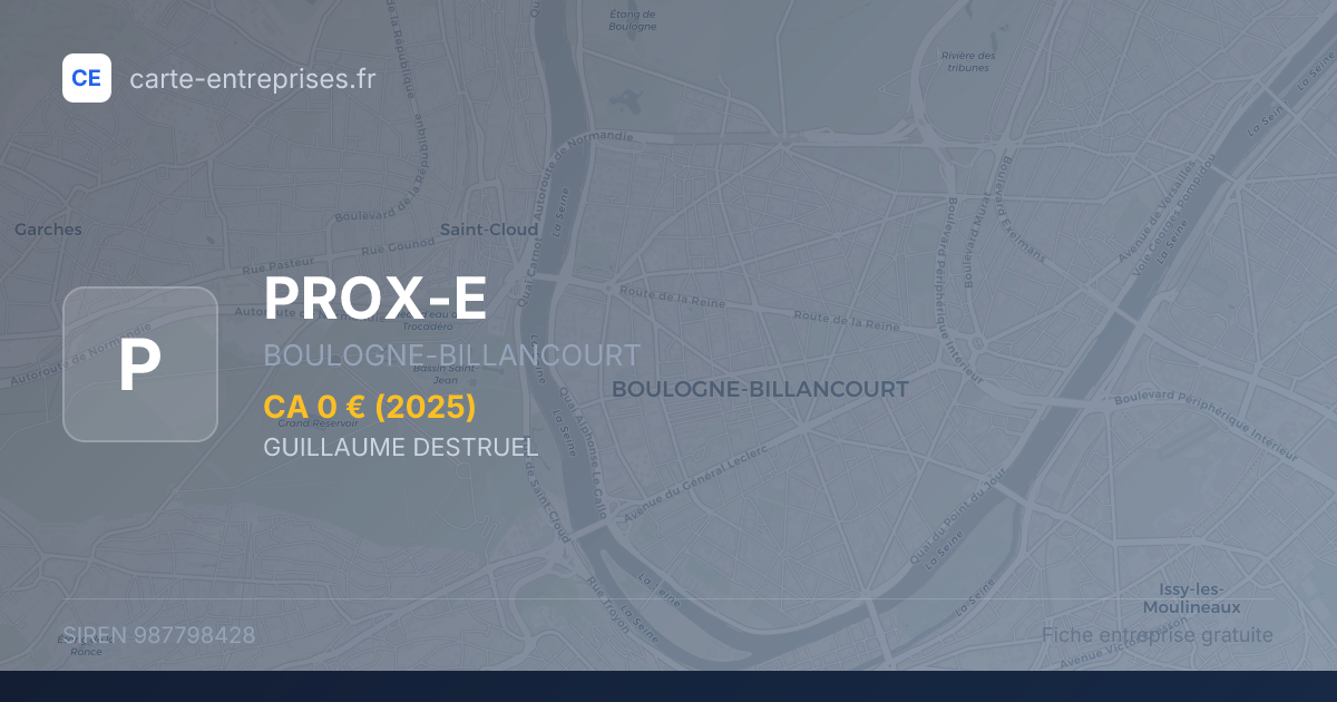 PROX-E — 987798428 — fiche entreprise