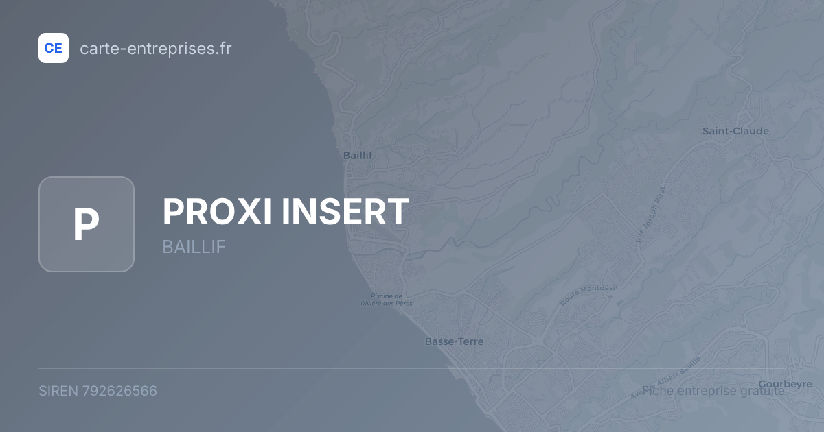 PROXI INSERT — 792626566 — fiche entreprise