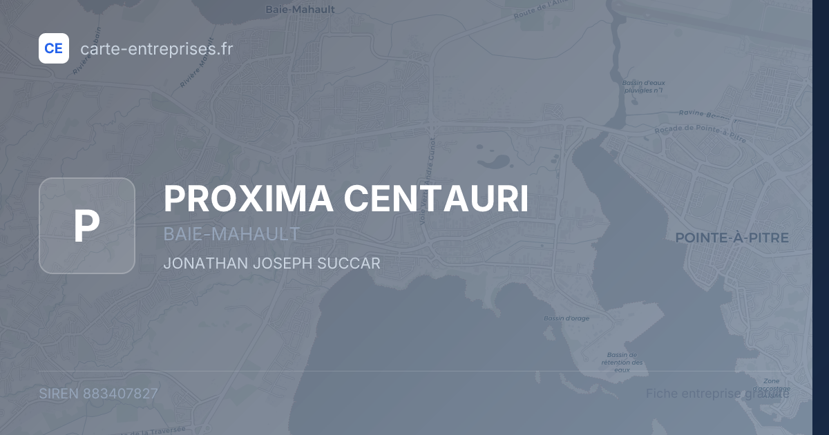 PROXIMA CENTAURI — 883407827 — fiche entreprise