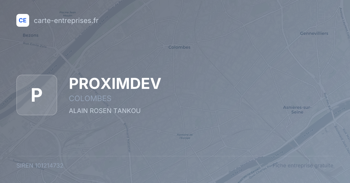 PROXIMDEV — 101214732 — fiche entreprise