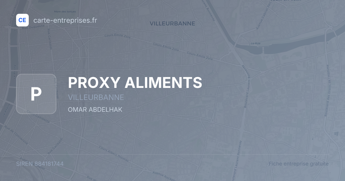 PROXY ALIMENTS — 884181744 — fiche entreprise