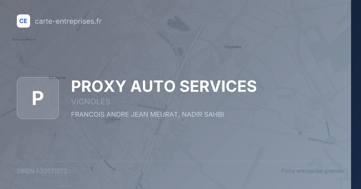 PROXY AUTO SERVICES — 532571072 — fiche entreprise