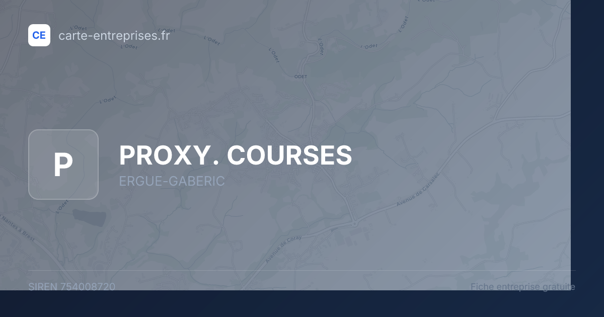 PROXY. COURSES — 754008720 — fiche entreprise
