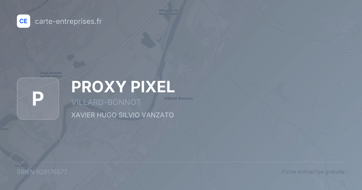 PROXY PIXEL — 928176577 — fiche entreprise