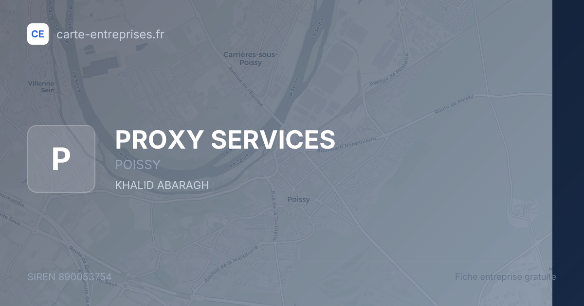 PROXY SERVICES — 890053754 — fiche entreprise