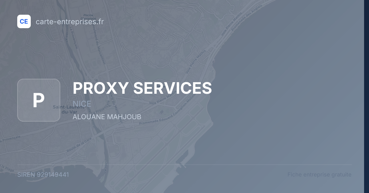 PROXY SERVICES — 929149441 — fiche entreprise