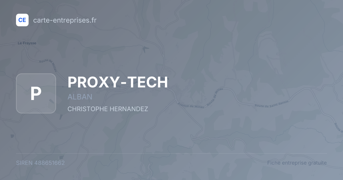 PROXY-TECH — 488651662 — fiche entreprise