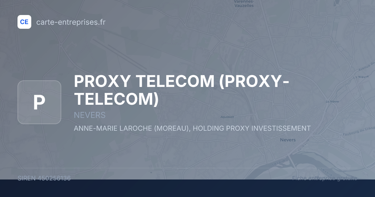 PROXY TELECOM (PROXY-TELECOM) — 450256136 — fiche entreprise