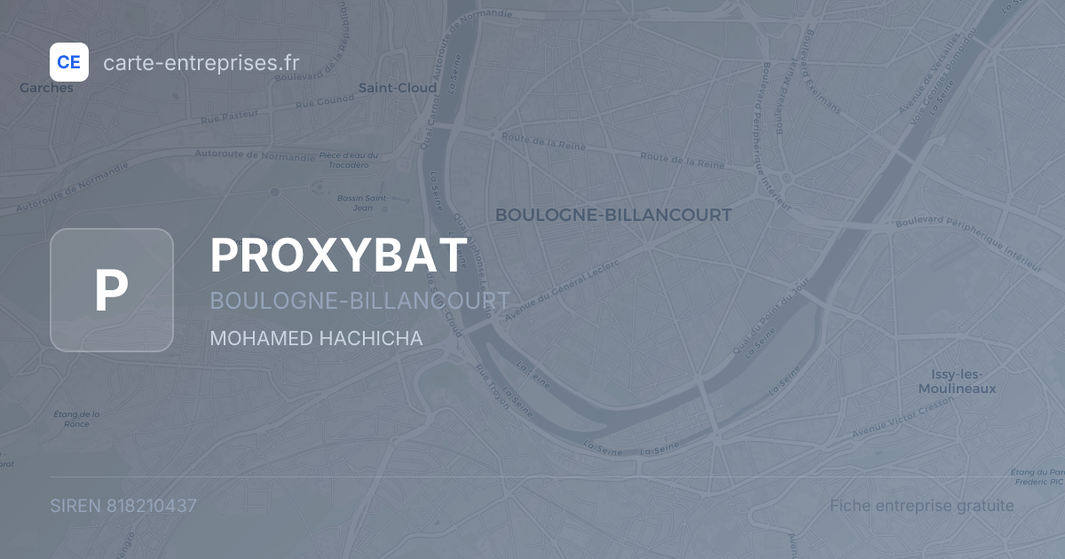 PROXYBAT — 818210437 — fiche entreprise