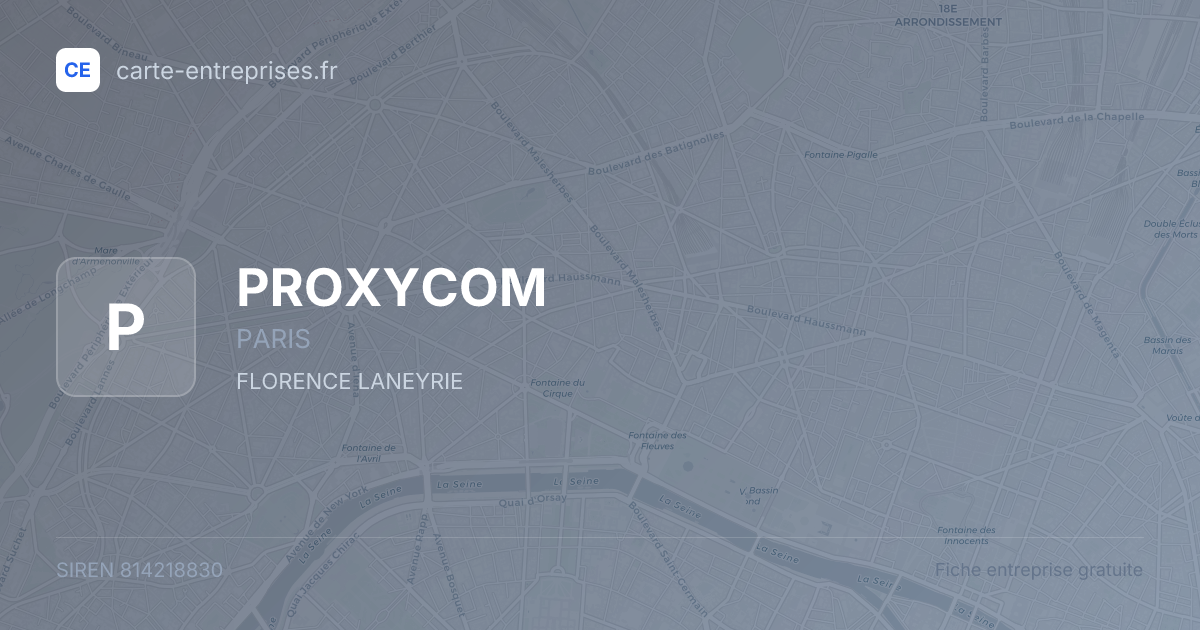 PROXYCOM — 814218830 — fiche entreprise