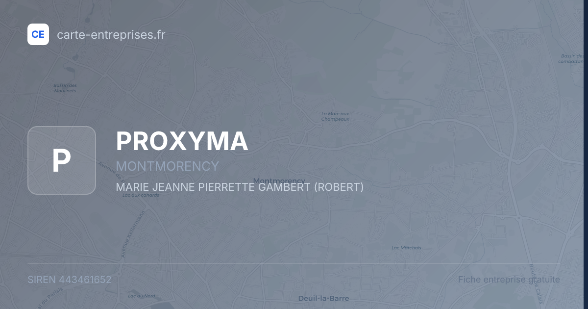 PROXYMA — 443461652 — fiche entreprise