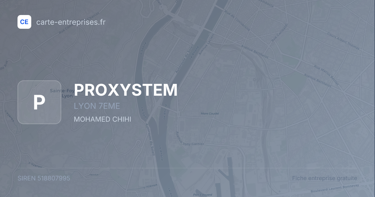 PROXYSTEM — 518807995 — fiche entreprise