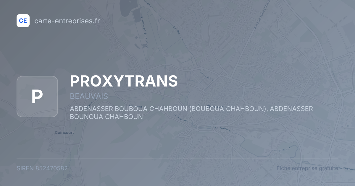 PROXYTRANS — 852470582 — fiche entreprise