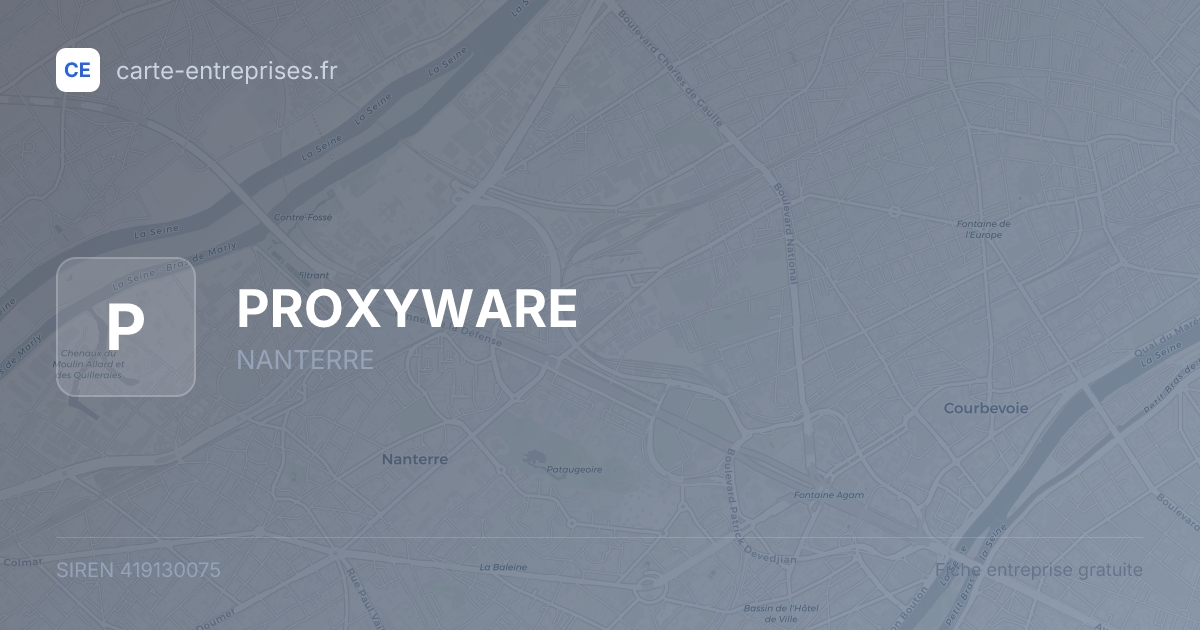 PROXYWARE — 419130075 — fiche entreprise