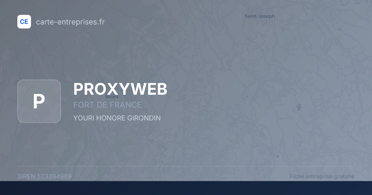 PROXYWEB — 523394989 — fiche entreprise