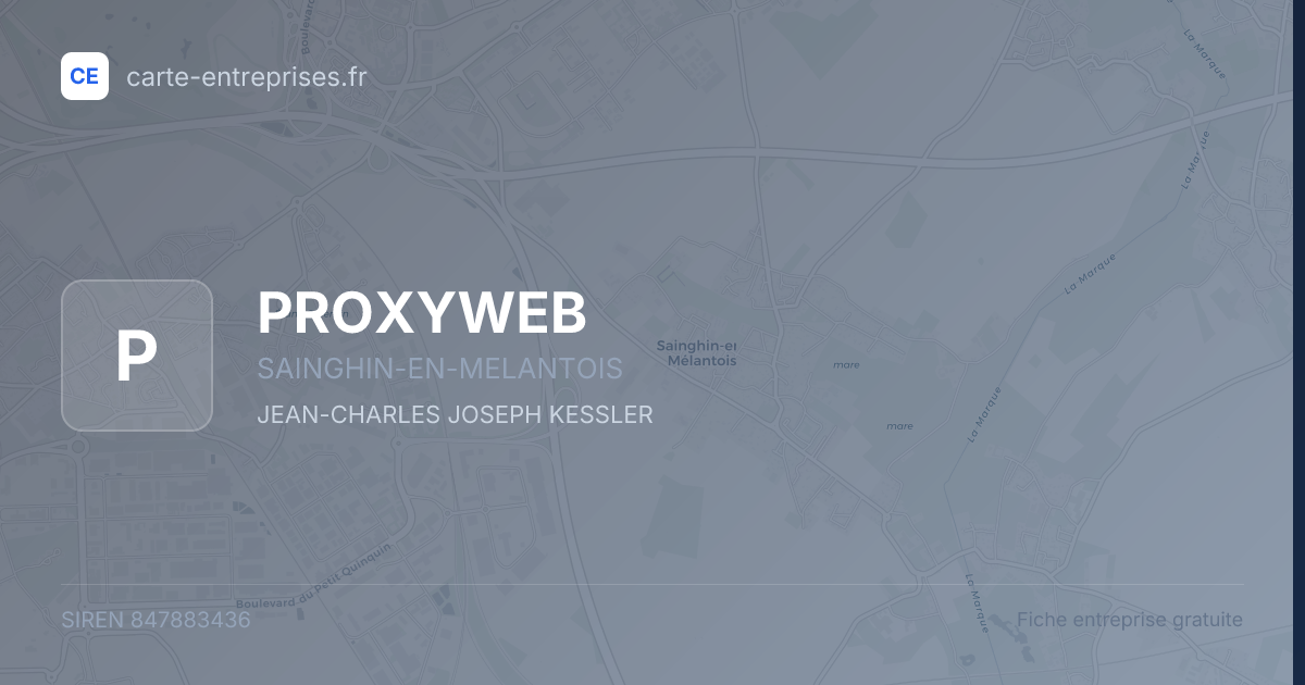 PROXYWEB — 847883436 — fiche entreprise