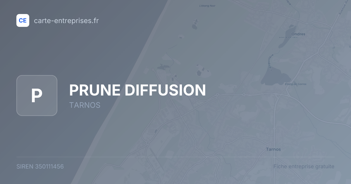 PRUNE DIFFUSION — 350111456 — fiche entreprise
