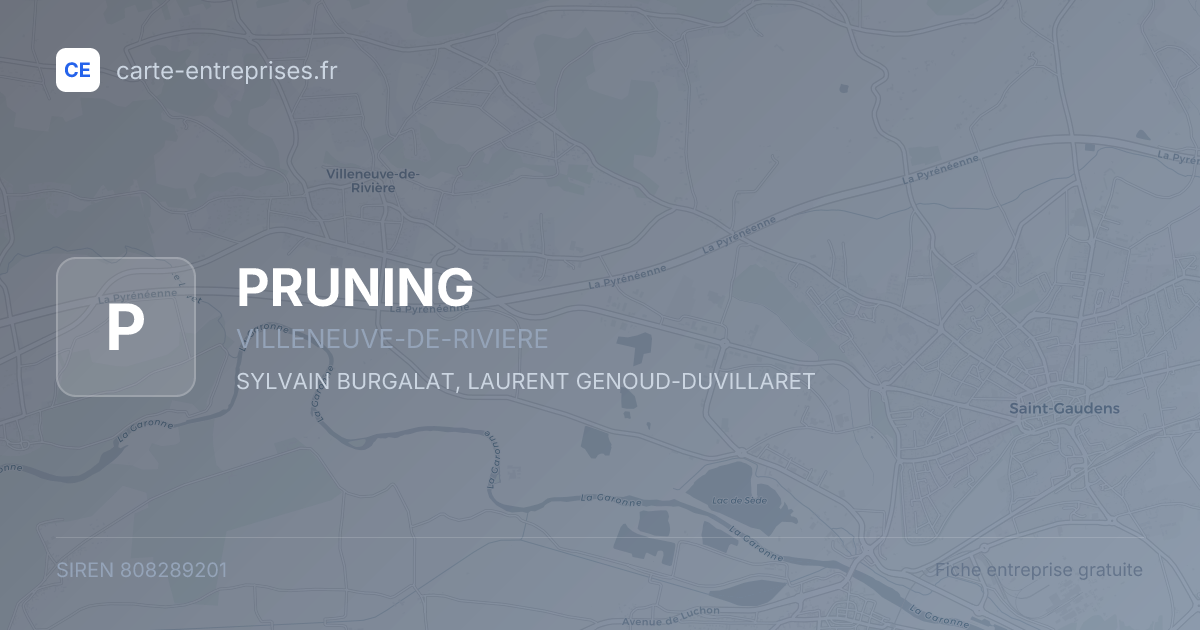 PRUNING — 808289201 — fiche entreprise