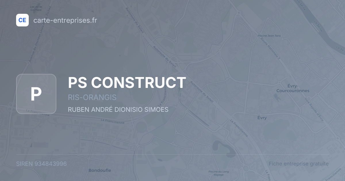 PS CONSTRUCT — 934843996 — fiche entreprise