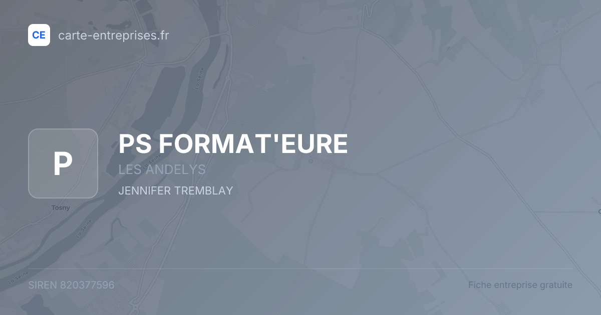 PS FORMAT'EURE — 820377596 — fiche entreprise
