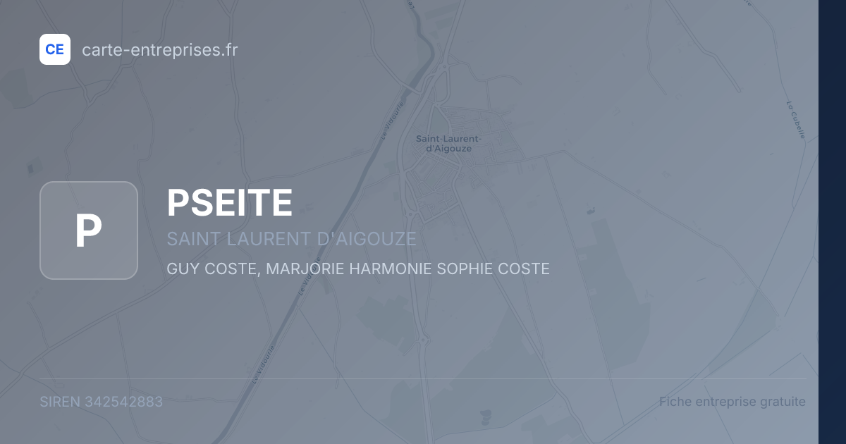 PSEITE — 342542883 — fiche entreprise