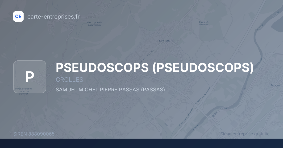 PSEUDOSCOPS — 888090065 — fiche entreprise