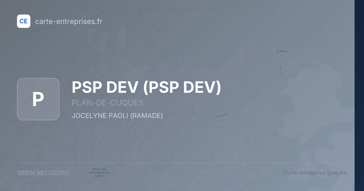 PSP DEV — 982320160 — fiche entreprise