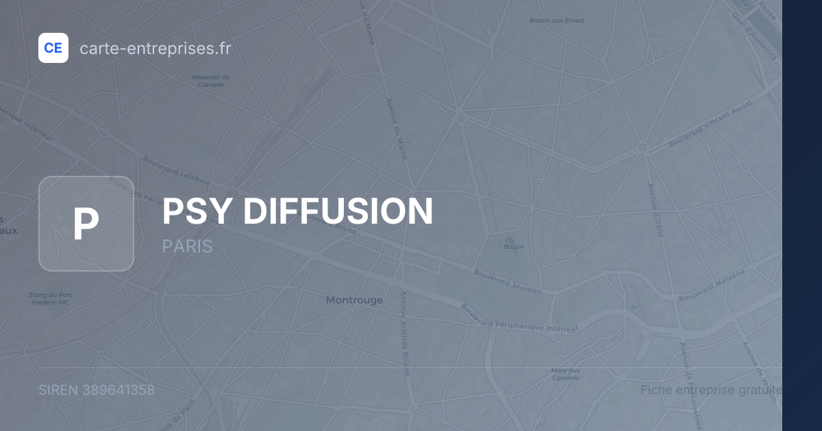 PSY DIFFUSION — 389641358 — fiche entreprise