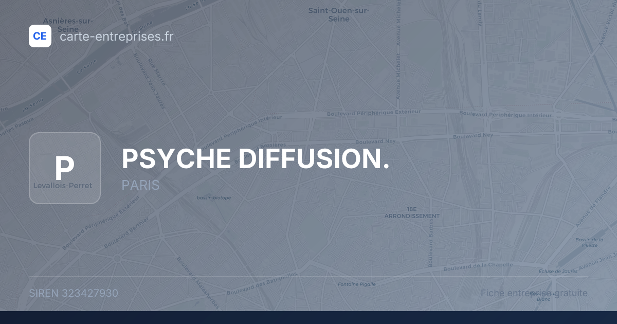 PSYCHE DIFFUSION. — 323427930 — fiche entreprise