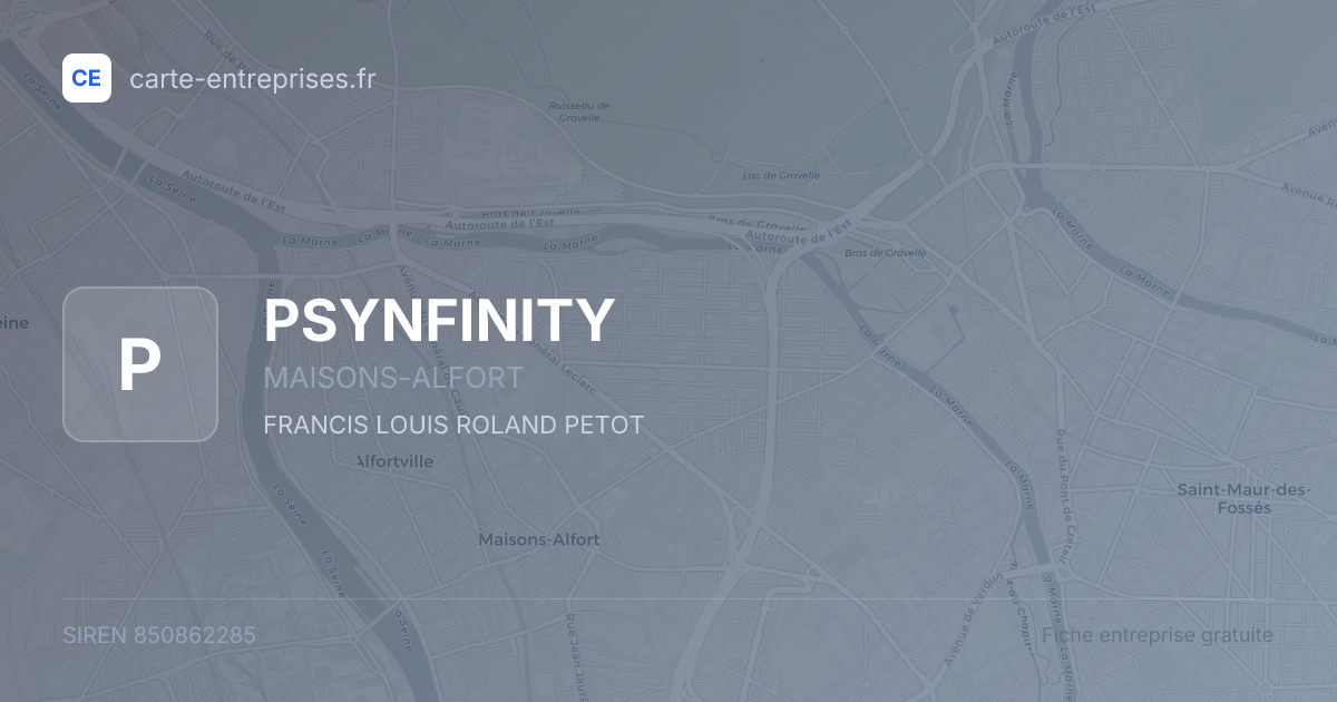 PSYNFINITY — 850862285 — fiche entreprise