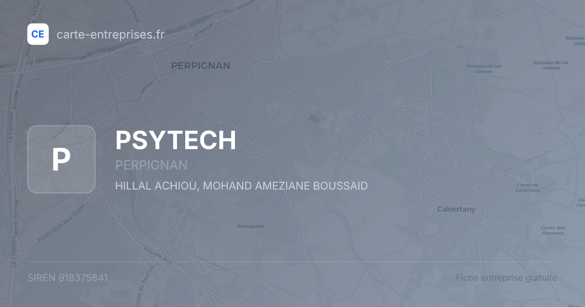 PSYTECH — 918375841 — fiche entreprise