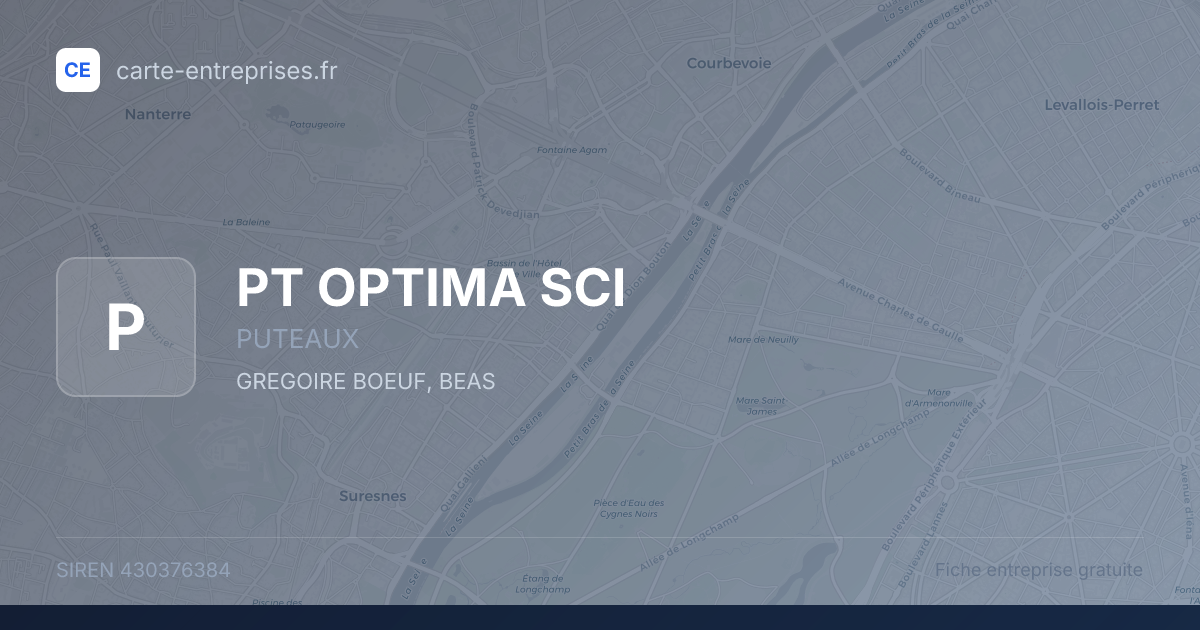 PT OPTIMA SCI — 430376384 — fiche entreprise